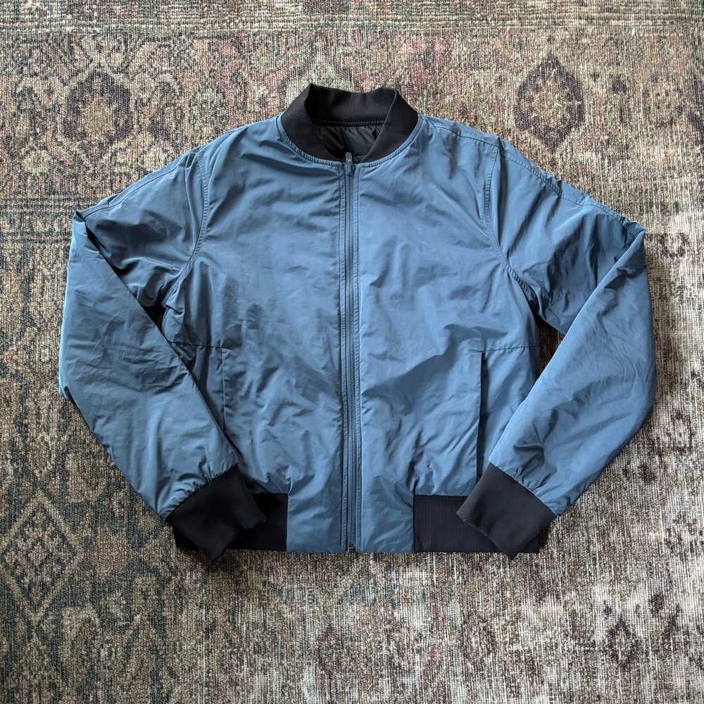 Lululemon Non-Stop Bomber *Reversible Iron Blue  Black Sz 8 EUC, $148 PrimaLoft - Picture 5 of 8